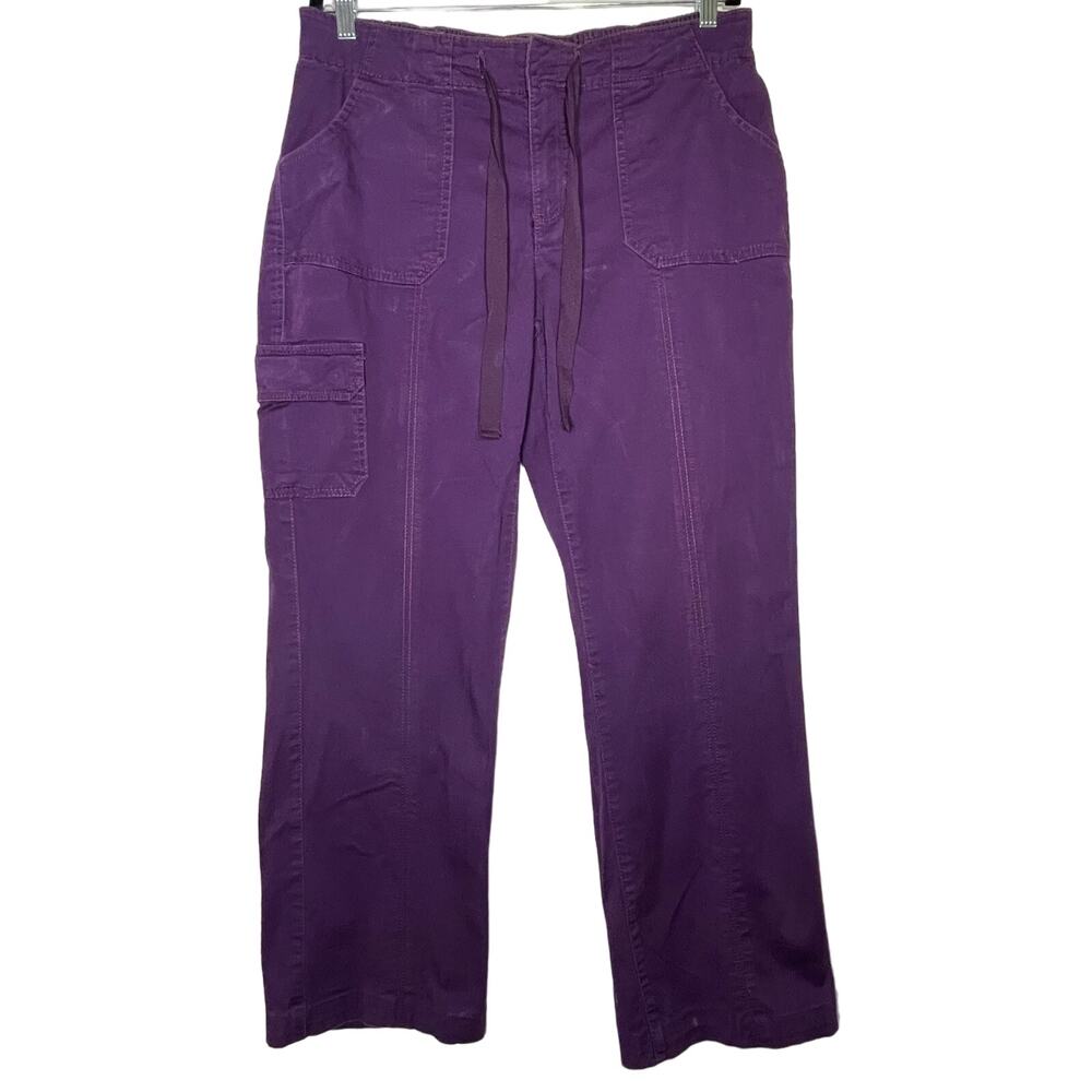 JMS Just My Size Deep Purple Elastic Waist Cargo Scrubs Pants 16W